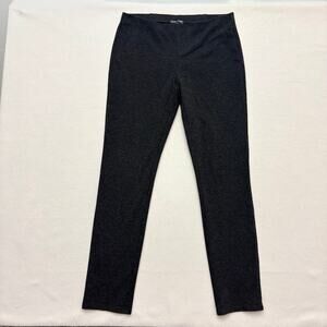 EILEEN FISHER Gray Ponte Knit Pants Mid Rise Slim Straight Leg Pull-On Size S